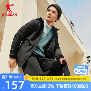 商场同款 新款 防泼水户外外套保暖连帽 2026春季 乔丹加绒风衣男生