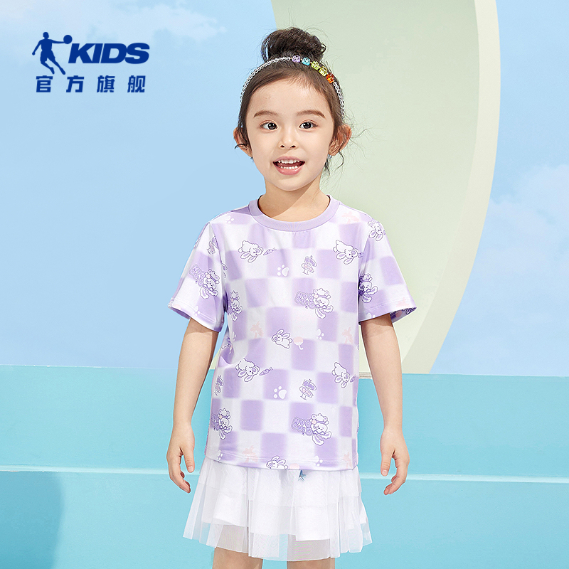 女童童小童圆领短T