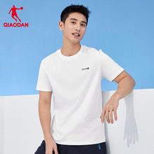 乔丹纯棉短袖t恤男士2025夏季新款宽松休闲透气百搭运动体恤衫男