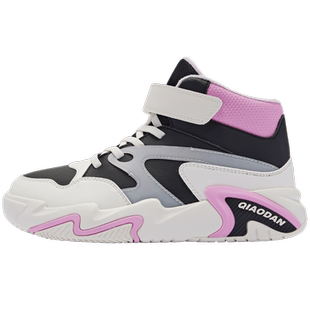 中国乔丹童鞋女童二棉鞋2023冬季新款冬鞋加绒大童运动鞋儿童棉鞋