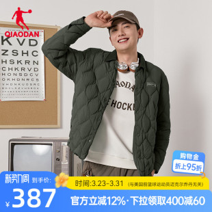 轻薄防泼水防风保暖外套 商场同款 乔丹抗静电羽绒服男2025冬季 新款