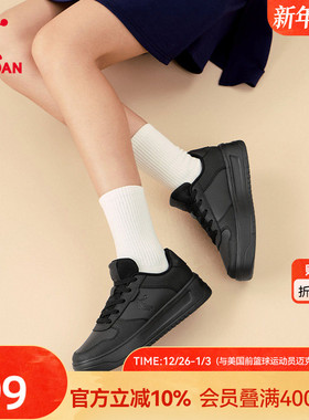 乔丹空军一号板鞋小黑鞋女鞋2025冬季百搭休闲鞋潮流男鞋运动鞋子