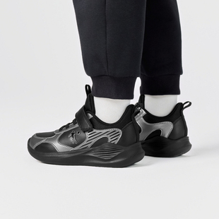 乔丹童鞋女童鞋子2026新款加绒皮面软底儿童跑步鞋小童运动鞋