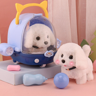 儿童小猫咪毛绒玩具猫猫电动女孩仿真宠物小兔子狗狗可爱玩偶公仔