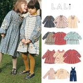 LALI 25AW 秋冬女童法式 现货 清新复古刺绣碎花打揽连衣裙上衣裤