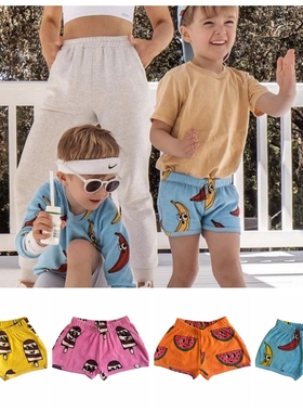 现货 HLT 21春夏新款 儿童舒适毛巾料 短裤 卫裤