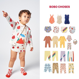 折 bobo choses 春夏宝宝包屁连体衣 连体裤 打底裤 口水巾套装