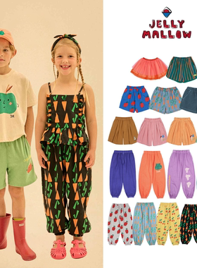 现货 Jelly Mallow 25ss 春夏儿童亲肤舒适中裤灯笼裤防蚊裤子