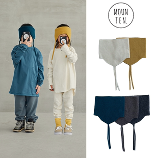 现货 moun ten 23aw 日系经典凹造型保暖美利奴羊毛护耳头套围脖