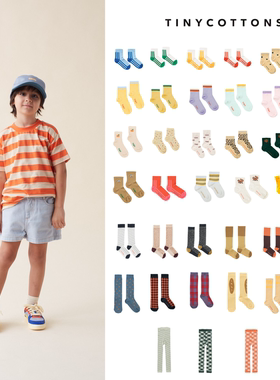 折 tinycottons 春夏 儿童卡通可爱印花休闲短袜子全棉中袜连裤袜