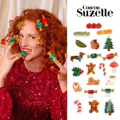 现货 法国小众 COUCOU SUZETTE 假日系列圣诞抓夹发夹盘发小发饰