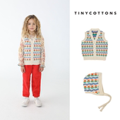 tinycottons 23aw 秋冬 现货 儿童复古时髦针织背心 保暖针织帽