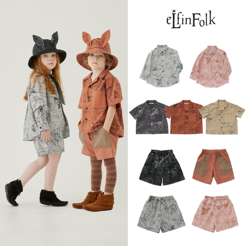 星座系列衬衣大口袋廓形中裤子