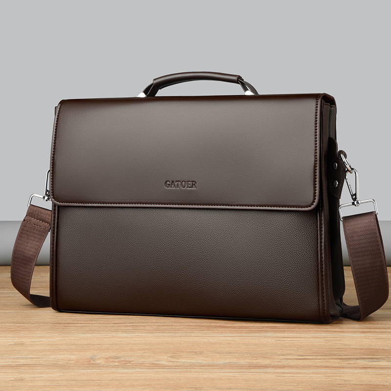 手提包商务男包通勤挎包翻盖包包