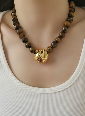 欧美有存在感天然时髦大吊坠金属