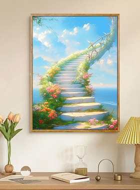 解压填色风景装饰画数字油画