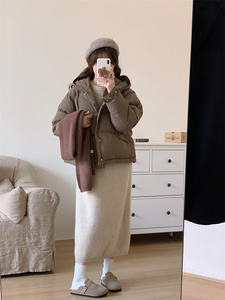 JAYSING简心短款羽绒服女2024新款加厚连帽显瘦嘉兴平湖羽绒服