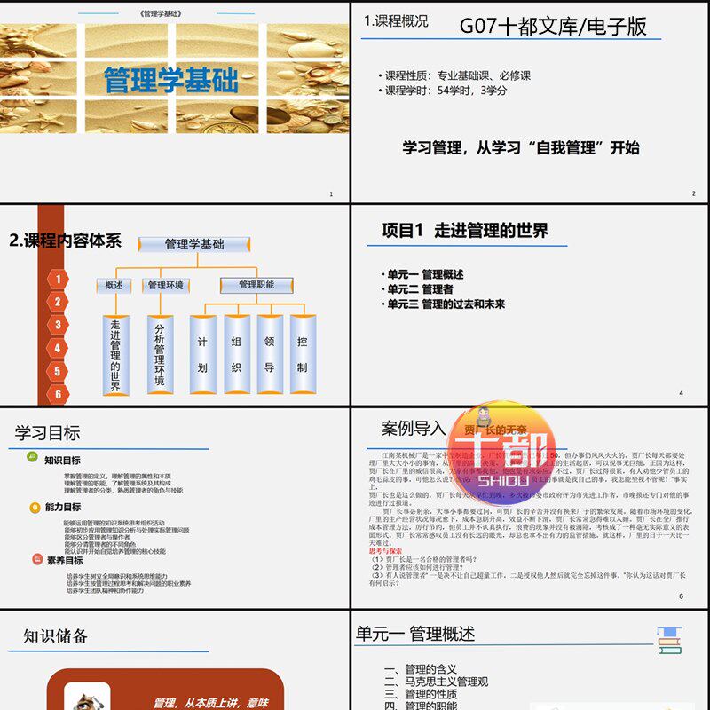 管理学基础组织设计领导能力执行力激励力职业素养教学PPT351页