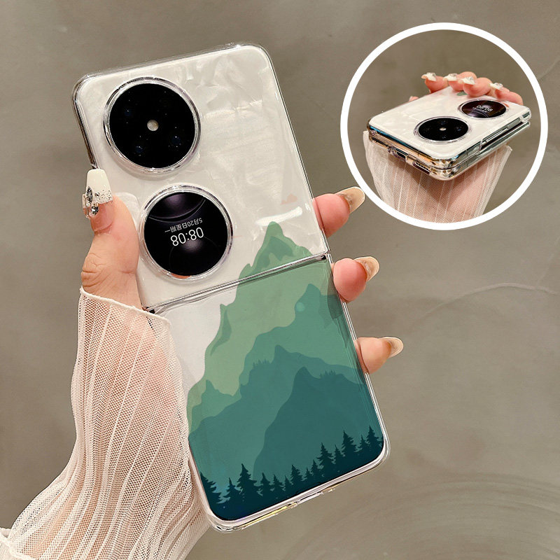 热瓜适用华为P50pocket手机壳Pocket2折叠屏保护套银色意境飞鸟深山透明新款pockets高档翻盖视窗创意全包套,3C数码配件,手机保护套/壳,淘宝优惠券,粉丝福利购,淘宝优惠卷