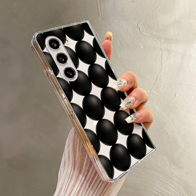 热瓜适用于三星GalaxyZFold7/6/5/4/3手机壳折叠屏保护套新款高档气质UV透明壳高级感全包防摔套渐变排列圆球