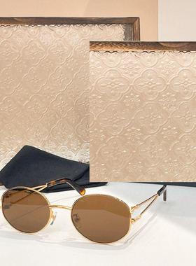 近视椭圆小框男女款素颜遮阳墨镜