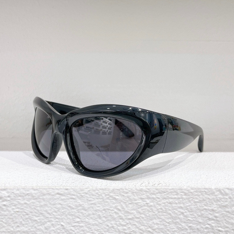 新品猫眼墨镜BB0228大框科技感网红明星同款男女欧美风太阳眼镜黑