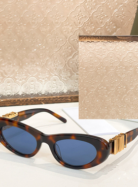 时尚椭圆框太阳眼镜40156U男女通用时尚网红风遮阳墨镜防紫外线蓝