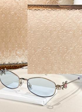 优雅镶钻花朵女遮阳墨镜防紫外线