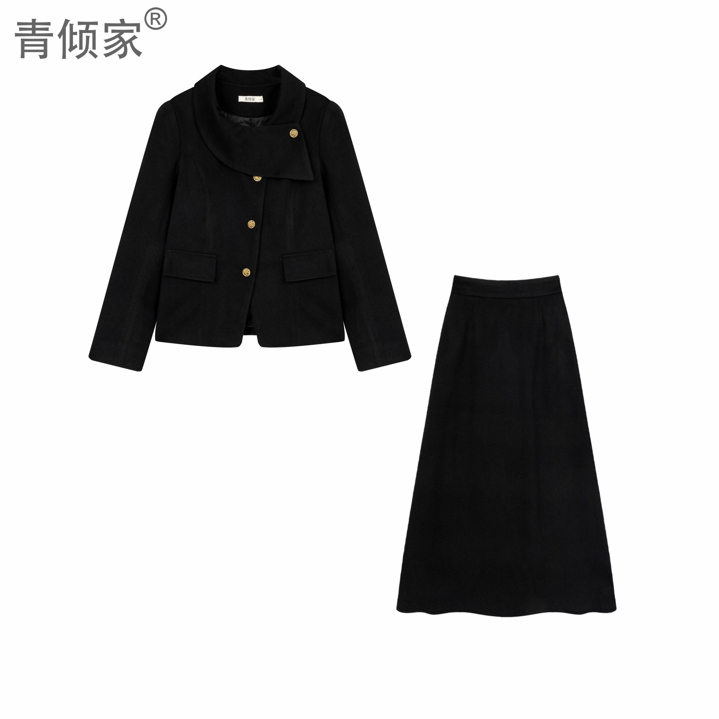 青倾家暮色轻柔时尚气质女套装2025年冬季新款巨好看的穿搭套装