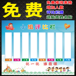 班级小组积分表教室评比栏龙虎榜背书表阅读表墙面装饰海报墙贴画