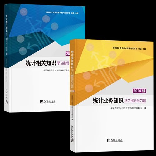 【现货速发】正版统计相关知识+业务知识学习指导与习题 官方初中级统计师2025年教材中国统计出版社全国统计专业技术资格考试用书