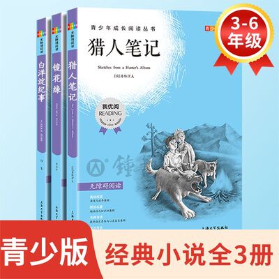 我优阅青少版 无障碍阅读彩插版 猎人笔记+镜花缘+白洋淀纪事   PDD