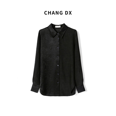 畅家ChangDX 宽松显瘦醋酸衬衫070
