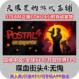 STEAM 中文 FPS 全球key POSTAL 无悔 喋血街头4 Regerts