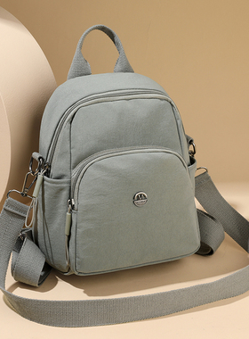 牛津布双肩包女小包夏天轻便旅行2025新款帆布迷你单肩背包女防水