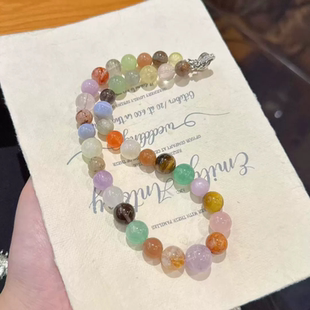 天然水晶多宝锁骨链项链水晶女精致礼品韦雪同款送女友生日礼物