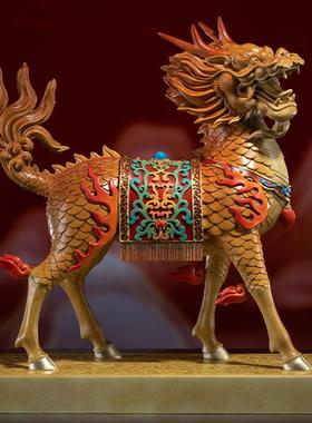 铜摆件麒麟祥瑞家居装饰工艺品