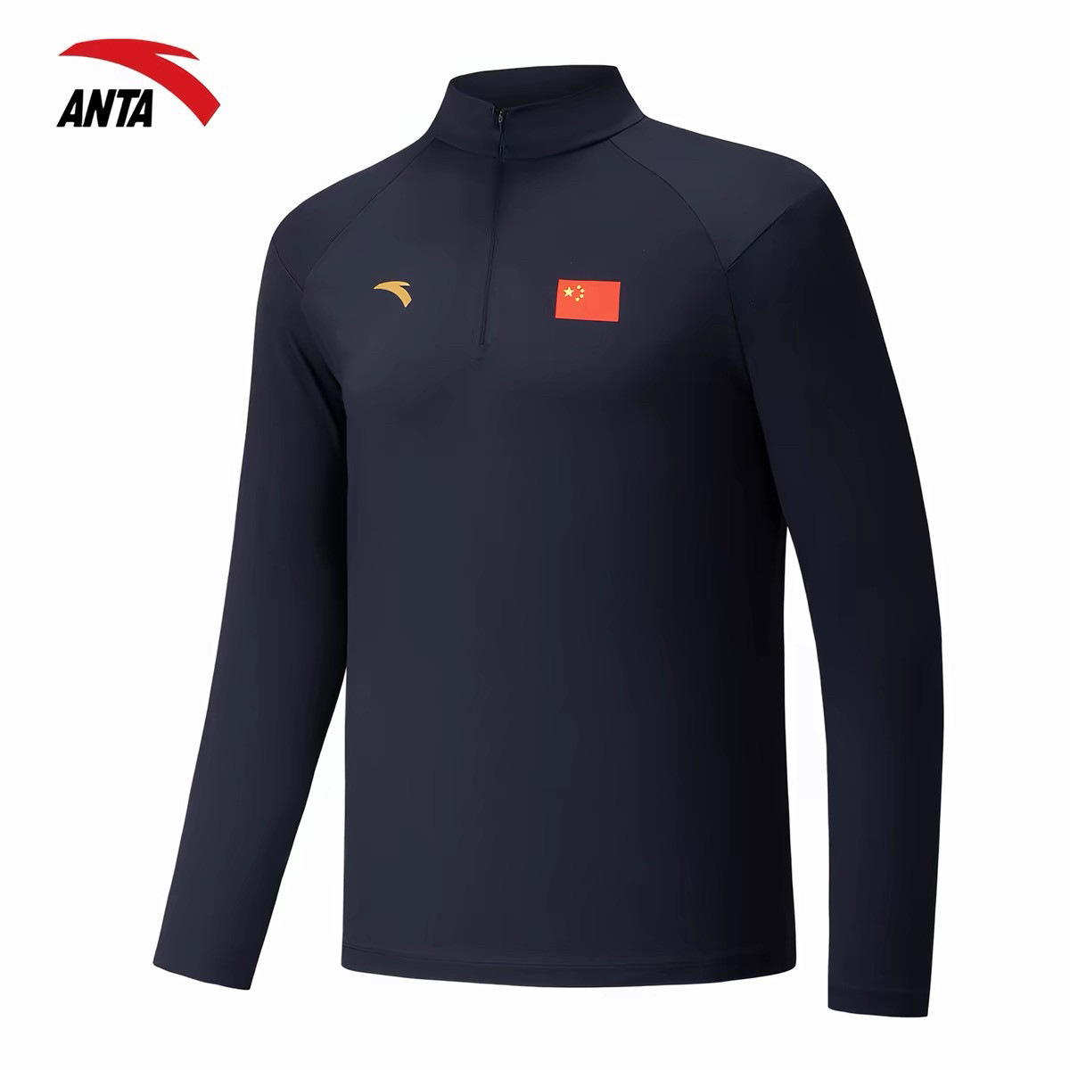 ANTA/安踏赞助2026中国代表团国家队长袖运动T恤衫套头国服速干