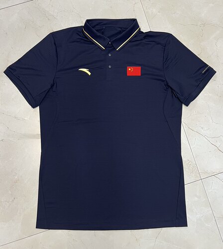 ANTA安踏赞助2024中国代表团国家队传奇蓝男女短袖T恤POLO衫国服