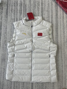 安踏赞助马甲中国代表团国家队沙粒灰羽绒马甲运动马甲国服轻薄