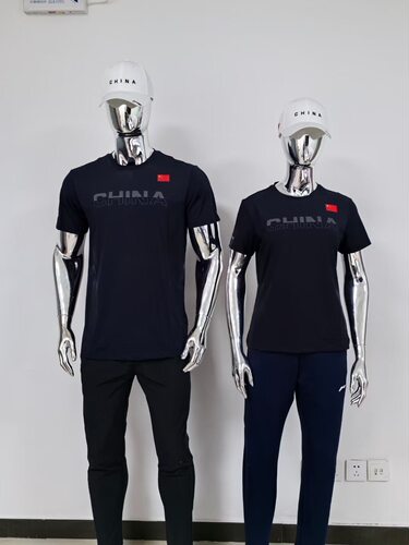 Lining/李宁2024赞助中国代表团国家队蓝白两色短袖圆领T恤国服