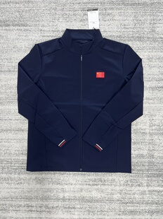 安踏赞助2025国家队男女外套春秋季官员商务休闲夹克深夜蓝外套