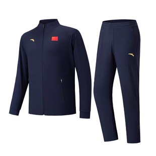 安踏赞助运动套装男春夏季冰肤速干针织两件套中国家队防晒运动服