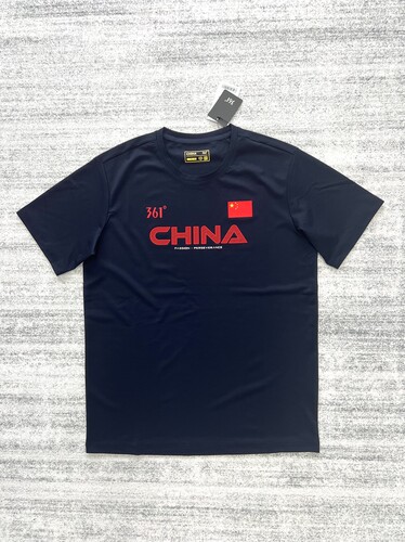 361度2025赞助CHINA中国国家队速干短袖圆领运动短袖T恤国服