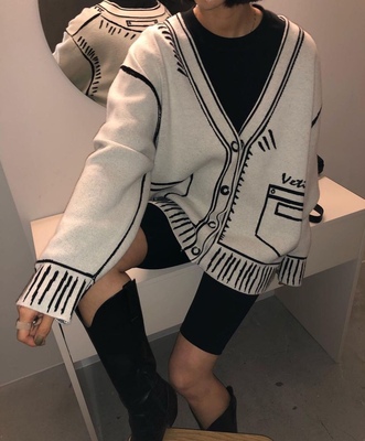 SOURCEUNKNOWN针织廓形开衫