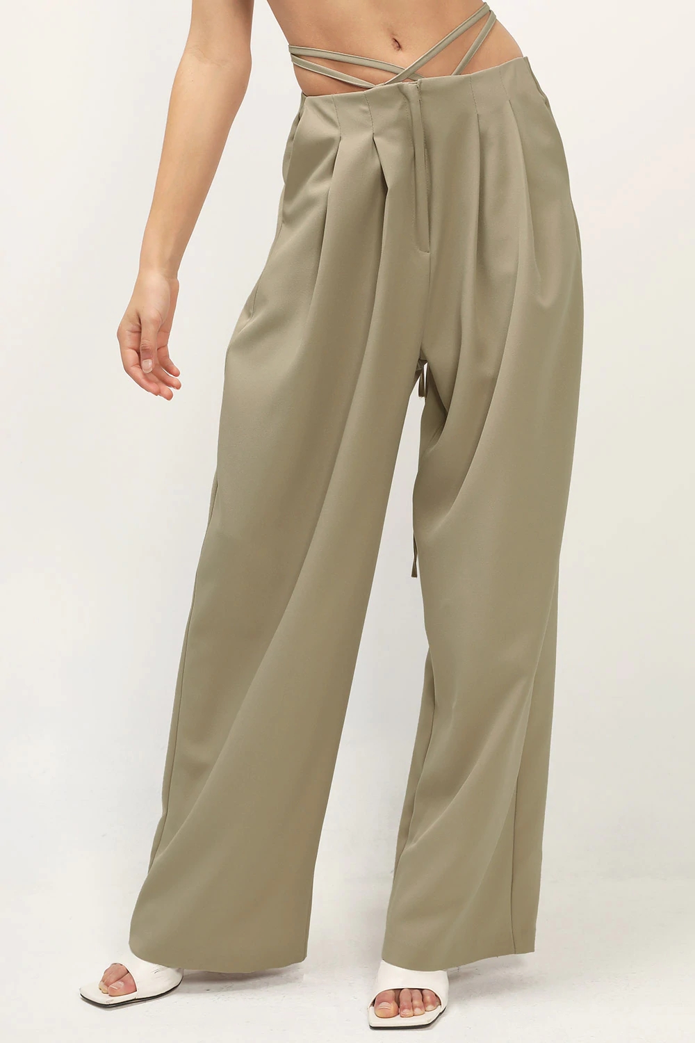 高腰长裤床柜涤纶2022夏季