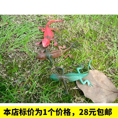 仿真壁虎）吓人整蛊 搞笑摆件 装饰 小孩玩具 仿真动物模型 包邮