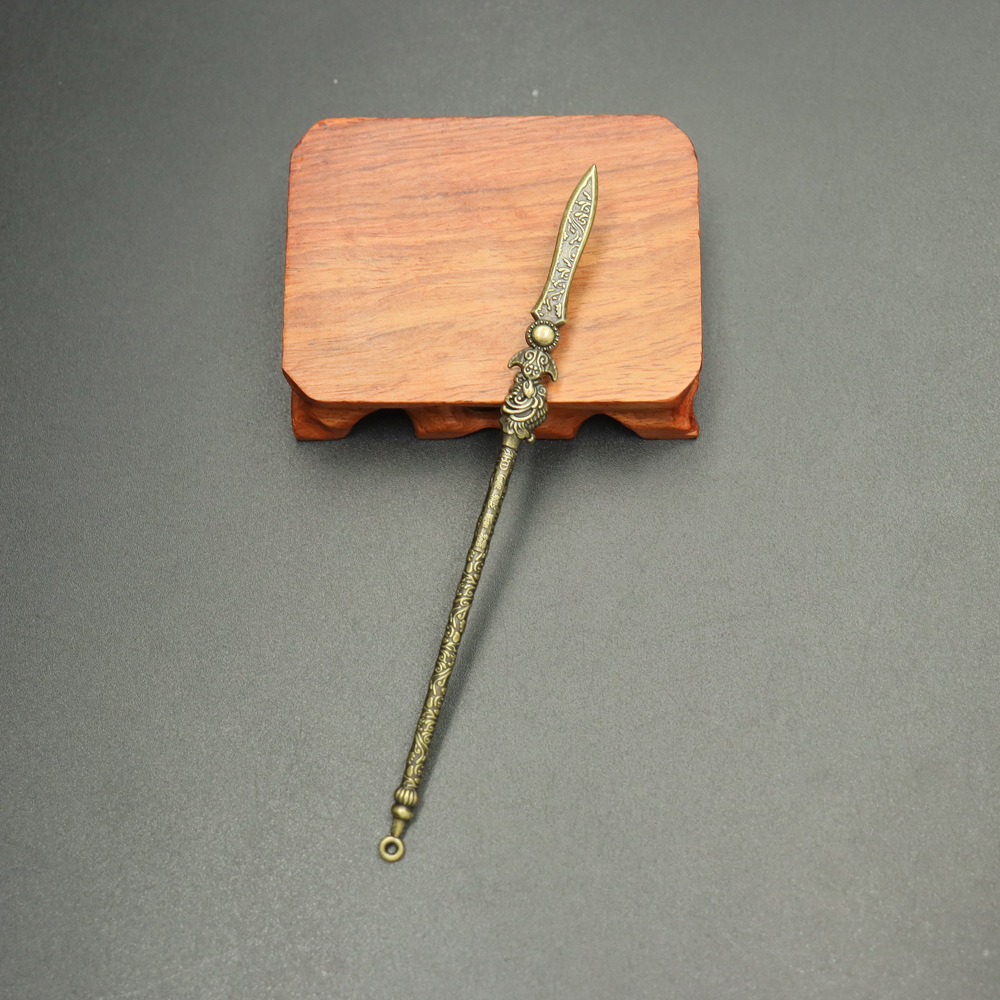 古代兵器赵子龙百鸟朝凤长枪合金摆件武器模型金属工艺品刀剑玩具