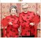SPRING MIDDLE-AGED AND ELDERLY COUPLES TANG COSTUME MENS BIRTHDAY AUTUMN AND WINTER RED DRAGON DRESS GRANDFATHER WEDDING BANQUET BIRTHDAY