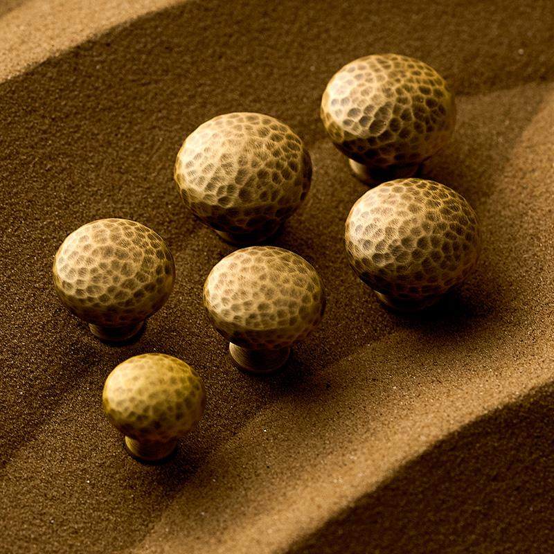 法式复古黄铜拉手轻奢锤纹古铜衣柜橱柜抽屉把手纯铜单孔柜门拉手,基础建材,小拉手,淘宝优惠券,粉丝福利购,淘宝优惠卷